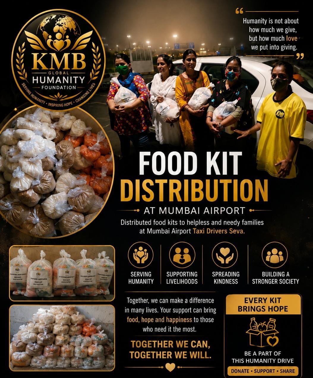 Food kit distribution to needy families